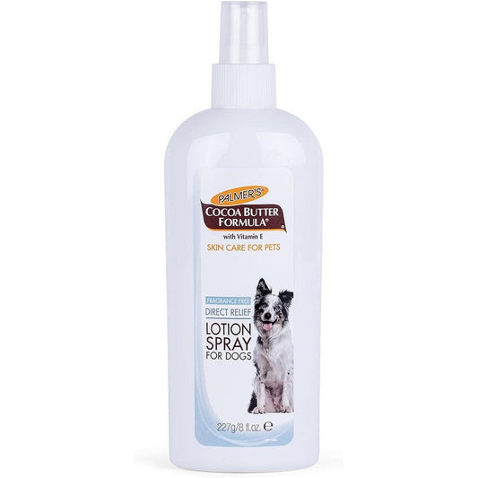 Palmer's For Pets Cocoa Butter Formula Dry Skin Relief Spray On Lotion For Dogs With Vitamin E Fragrance Free Eight Fluid Ounces