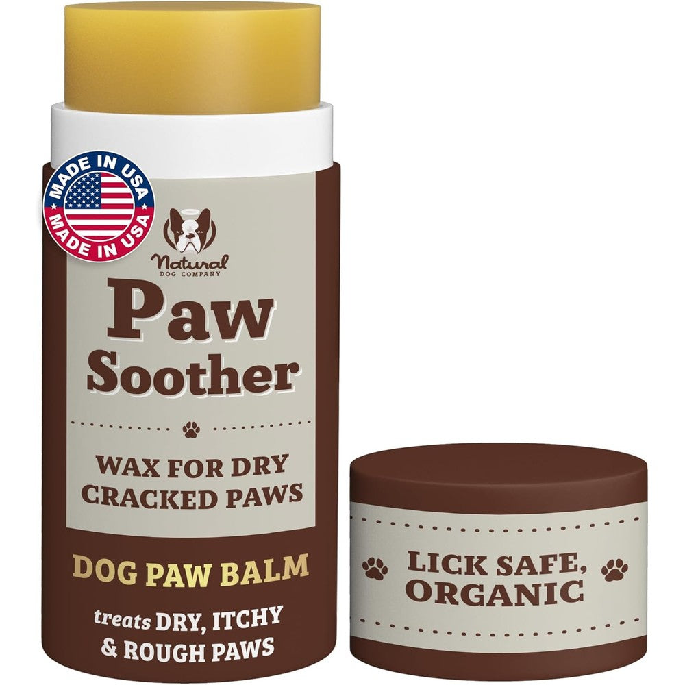 Natural Dog Company Paw Soother Dog Paw Balm Stick For Dry Cracked Pads With Coconut Oil And Calendula Two Ounce
