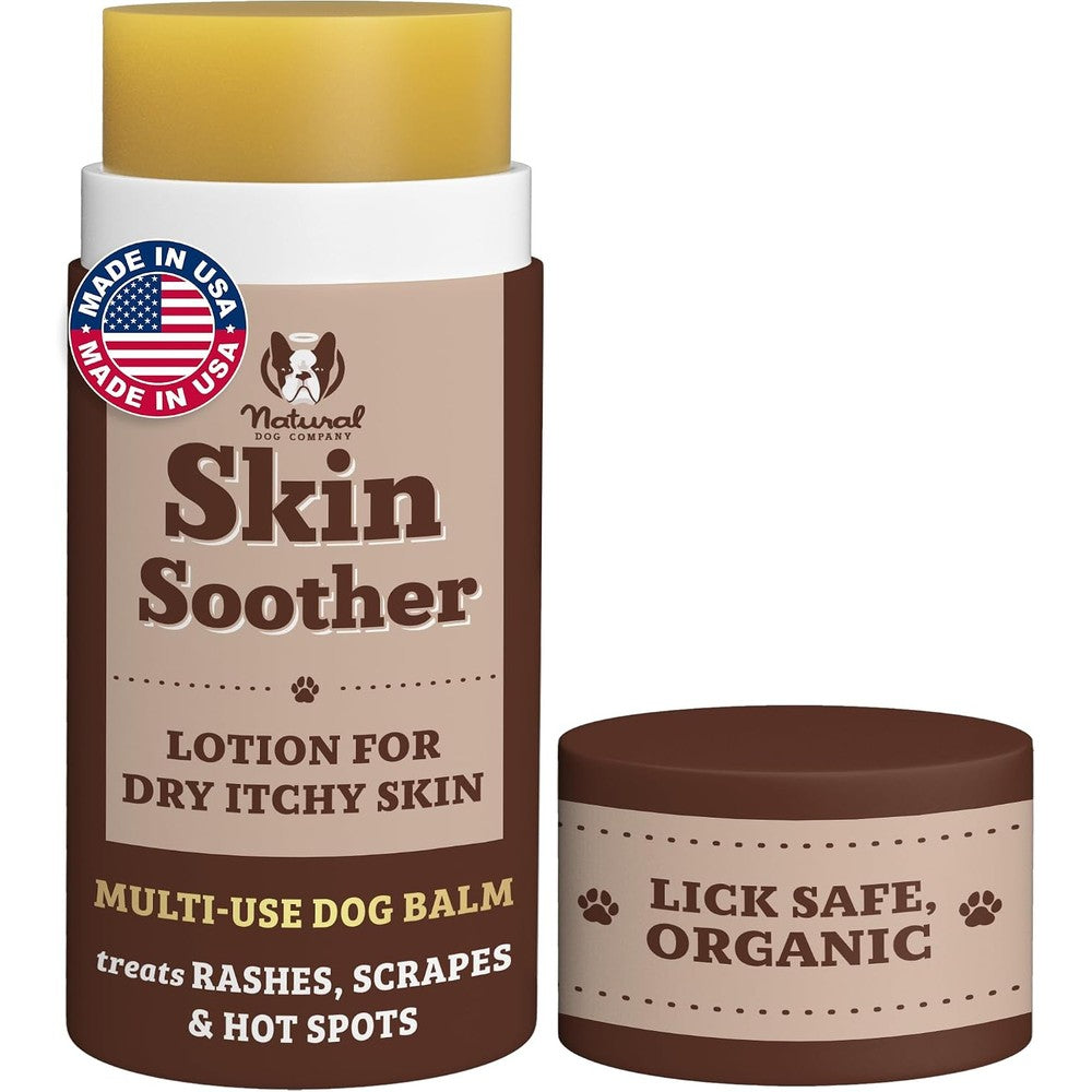 Natural Dog Company Skin Soother Dog Skin Balm Stick For Irritated And Itchy Skin Organic Vegan Hot Spot Treatment Two Ounce