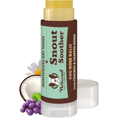 Natural Dog Company Snout Soother Dog Nose Balm For Dry Cracked Crusty Noses Organic Moisturizing Travel Stick Zero Point Fifteen Ounce