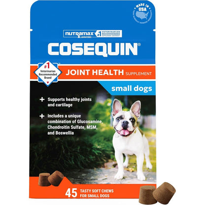 Nutramax Laboratories Cosequin Minis Joint Health Supplement For Small Dogs With Glucosamine And Chondroitin Plus Boswellia 45 Soft Chews