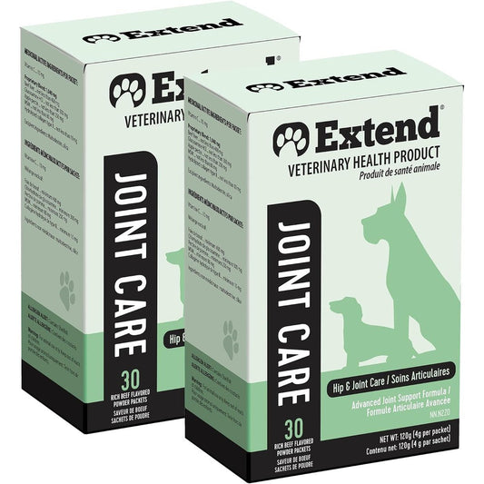 Extend Dog Hip And Joint Supplement Beef Flavored Powder Packets With Glucosamine Chondroitin MSM And Collagen Joint Support 60 Count