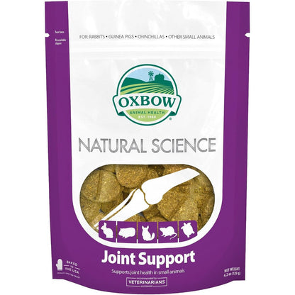 Oxbow Natural Science Joint Support Supplement For Small Animals High Fiber Timothy Hay Formula With Glucosamine And Turmeric Four Point Two Ounce Bag