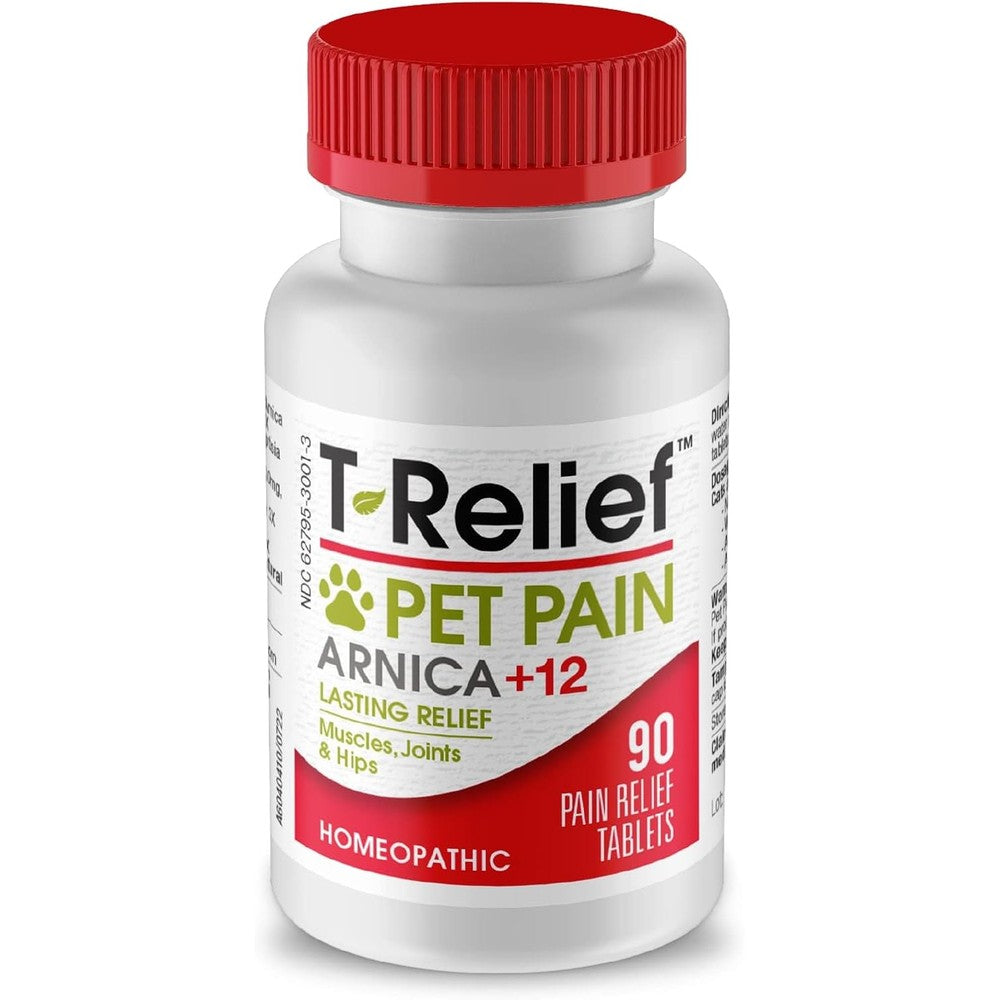 MediNatura T-Relief Pet Pain Relief Tablets Arnica Plus Twelve Natural Medicines Fast Acting Soother For Dogs And Cats Ninety Tablets