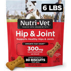 Nutri-Vet hip and joint dog biscuits front view of 6 pound bag