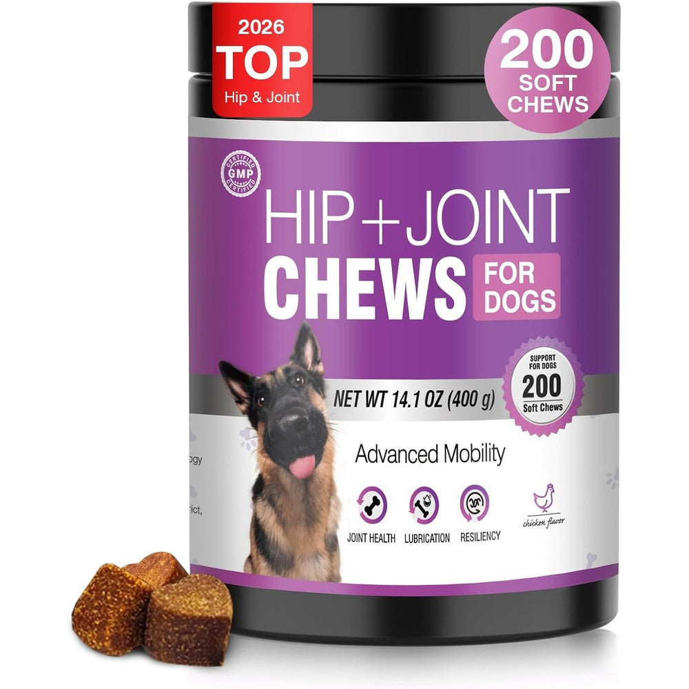 TTLXRL Glucosamine For Dogs Joint Support Supplement Hip And Joint Chondroitin Chews Treats With MSM Chicken Flavor 200 Pieces
