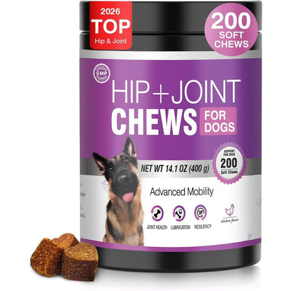 TTLXRL Glucosamine For Dogs Joint Support Supplement Hip And Joint Chondroitin Chews Treats With MSM Chicken Flavor 200 Pieces