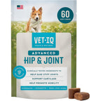 VetIQ Advanced Hip And Joint Chews For Dogs Chicken Flavored Supplement With Glucosamine Chondroitin Omega Three MSM Green Lipped Mussel 60 Count