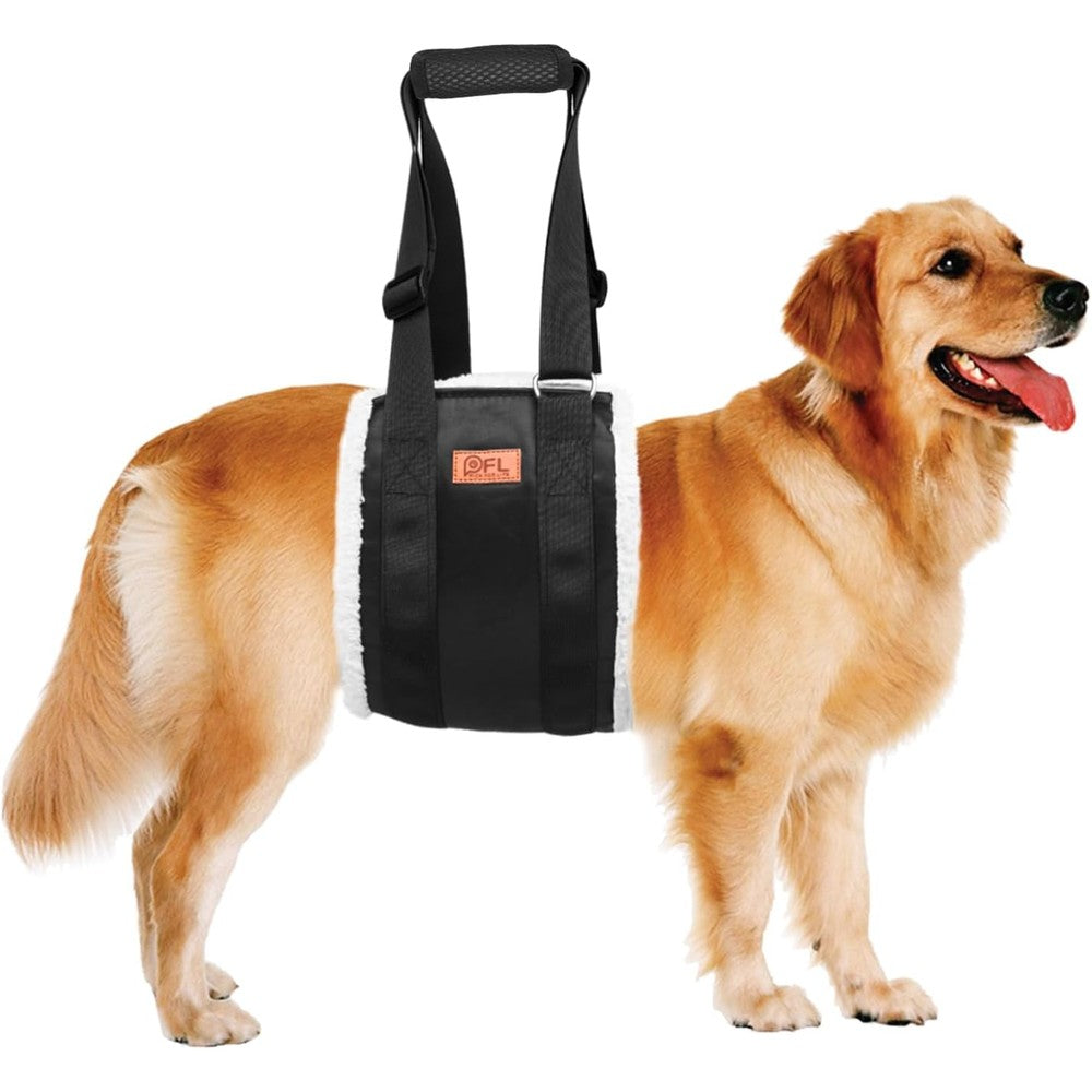 Pick For Life Adjustable Dog Lift Harness Dog Sling For Large Dogs Rear Hind Leg Support Soft Rehab Lifting Strap For Senior Injured Recovery Black