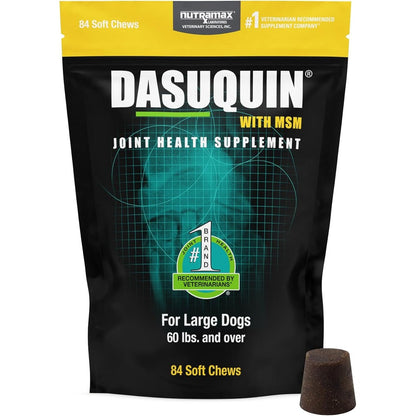 Nutramax Dasuquin With MSM Joint Health Supplement For Large Dogs Weighing Sixty Pounds And Over Authentic USA Imported Formula Eighty Four Soft Chews