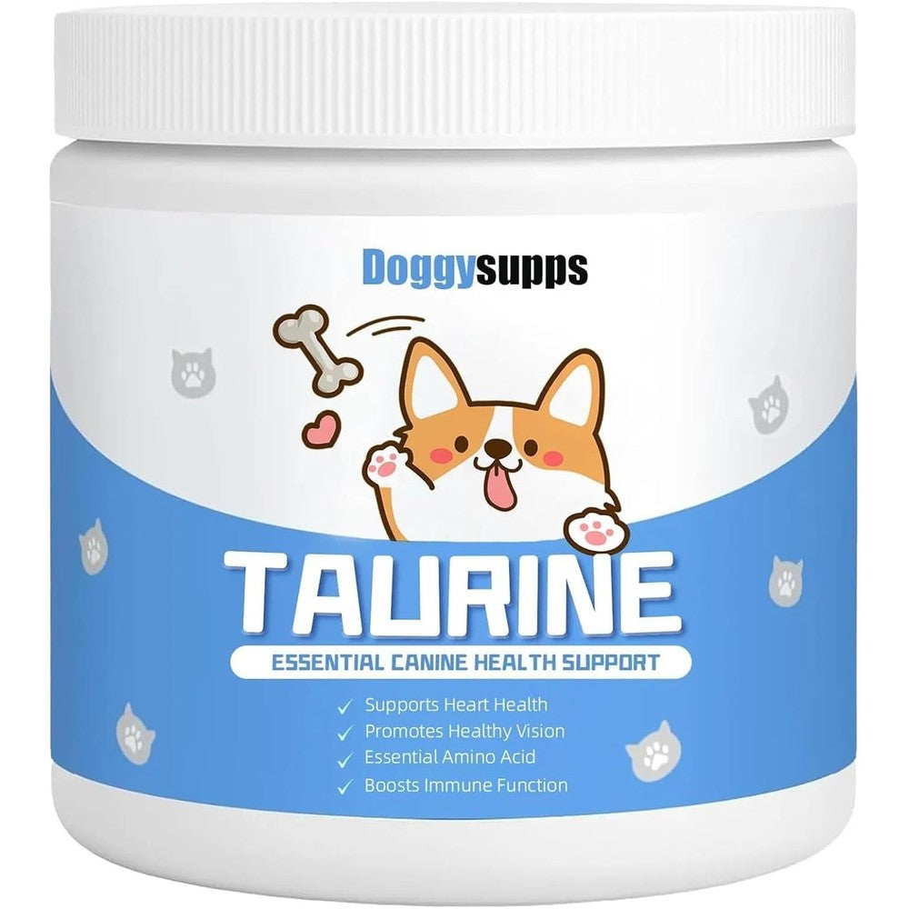 DoggySupps Taurine Supplement Powder For Dogs Immune Support Heart And Vision Daily Wellness Skin And Coat Health 200 Grams