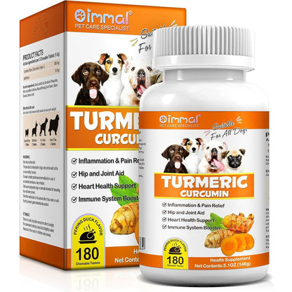Alivo Turmeric Curcumin Tablets For Dogs Hip And Joint Support Formula Dog Pain Relief Chewable Treats 180 Tablets