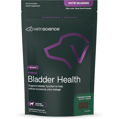 VetriScience Bladder Health Soft Chews For Dogs Bladder Control Supplement And Urinary Incontinence Support Formula Chicken Flavor 60 Count