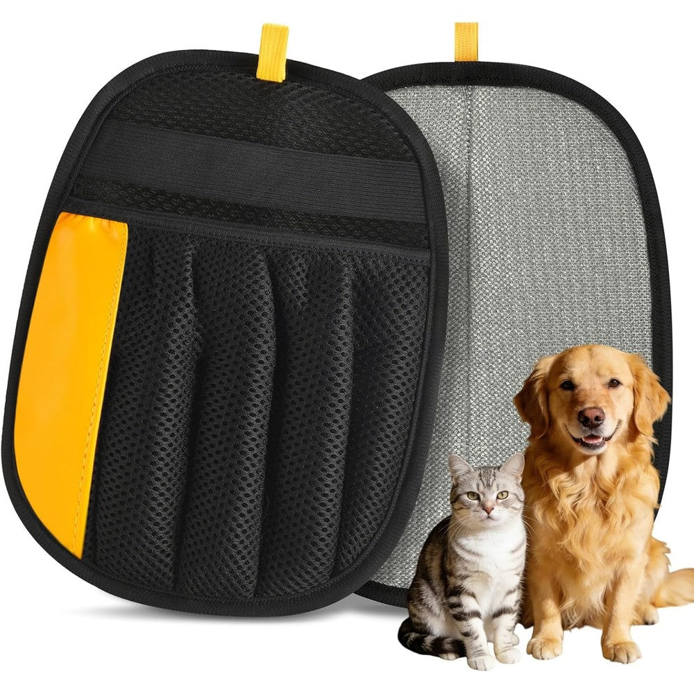 Jimtoiny Upgraded Pet Hair Removal Glove Electrostatic Five Finger Reusable Grooming Mitt For Dog And Cat Fur On Furniture Clothing And Car Seats