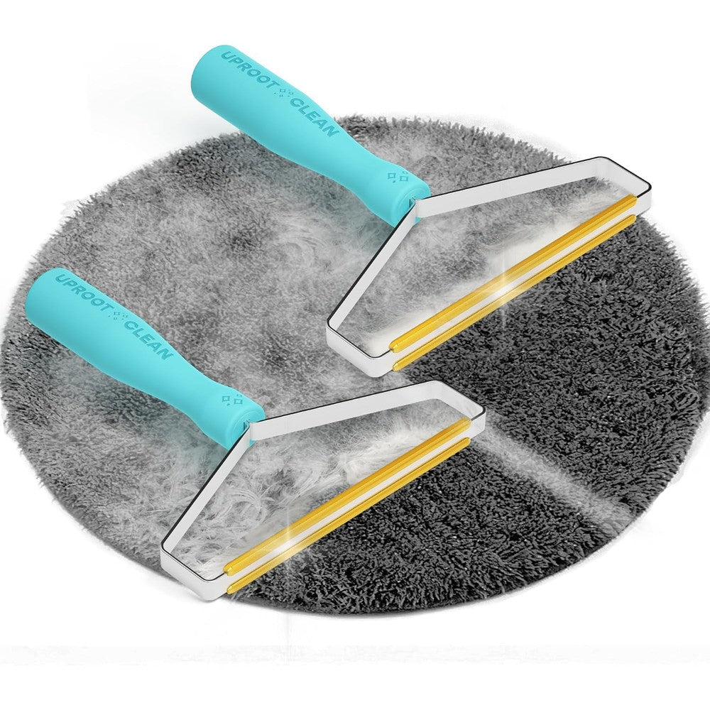 Uproot Clean Cleaner Pro Pet Hair Remover 2 Pack Reusable Multi Fabric Edge And Carpet Rake For Furniture Cat And Dog Fur Removal