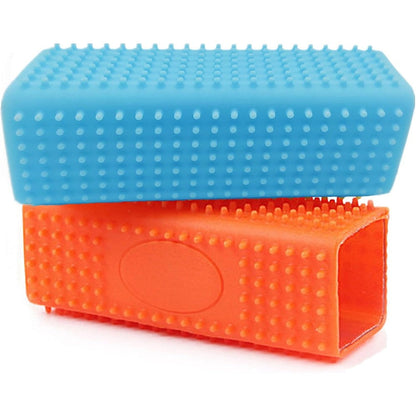 Mbotirosa 2 Pieces Pet Dog Cat Hair Remover Block Roller Cleaner Hollow Silicone Brush For Sofa Car Interiors Furnishings Carpets And Bedding