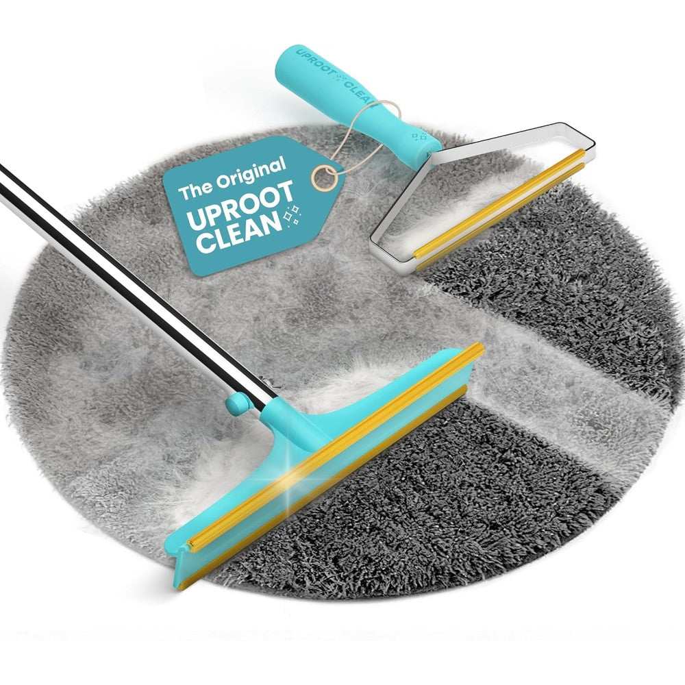 Uproot Clean Pet Hair Remover Bundle Including Uproot Cleaner Pro And Xtra Carpet Rake For Dog And Cat Fur Removal