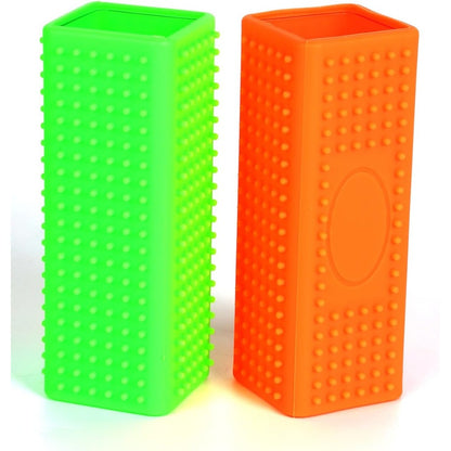 Ysofun 2 Pieces Pet Hair Remover For Cars Furniture Carpet And Sofa Silicone Block Roller Orange And Green Set