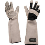 PetFusion Multipurpose Pet Glove For Grooming Vet Trips And Handling Puncture And Scratch Resistant Water Resistant Grey 2 Count