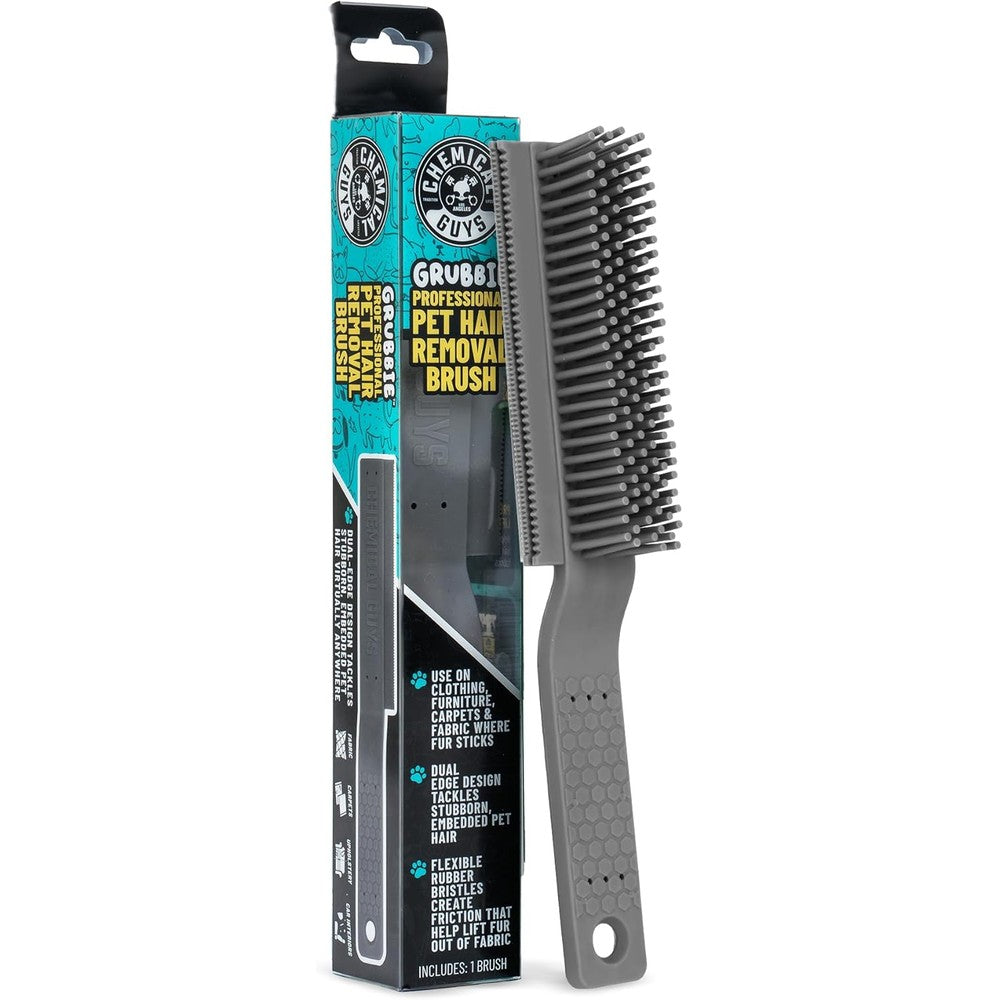 Chemical Guys professional rubber pet hair removal brush front view