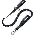 Excellent Elite Spanker Tactical Bungee Dog Leash Military Adjustable Elastic Training Lead Rope With Two Control Handles Black