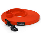 Loutep Waterproof Dog Leash Long Line PVC Recall Tracking And Training Lead For Small Medium And Large Dogs Orange Sixteen Feet