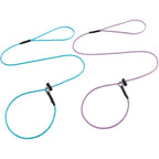 Fursdoly Reflective Slip Lead Puppy Training Leash Set of Two 4.3 Millimeter 12 Core Paracord Rope 1000 Pound Pull Force Purple and Light Blue 4 Feet