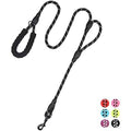 Plutus Pet Rope Dog Leash Six Feet Heavy Duty Reflective Double Handles Training Lead For Medium Large Dogs Black