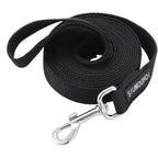 Siumouhoi Strong Durable Nylon Dog Training Leash And Long Traction Rope One Inch Wide For Small And Medium Dogs Black Color Ten Feet