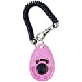 Galepromot One Piece Pink Dog Training Clicker Easy To Use Button Pet Behavior Correction Aid Accessory With Coiled Wrist Strap