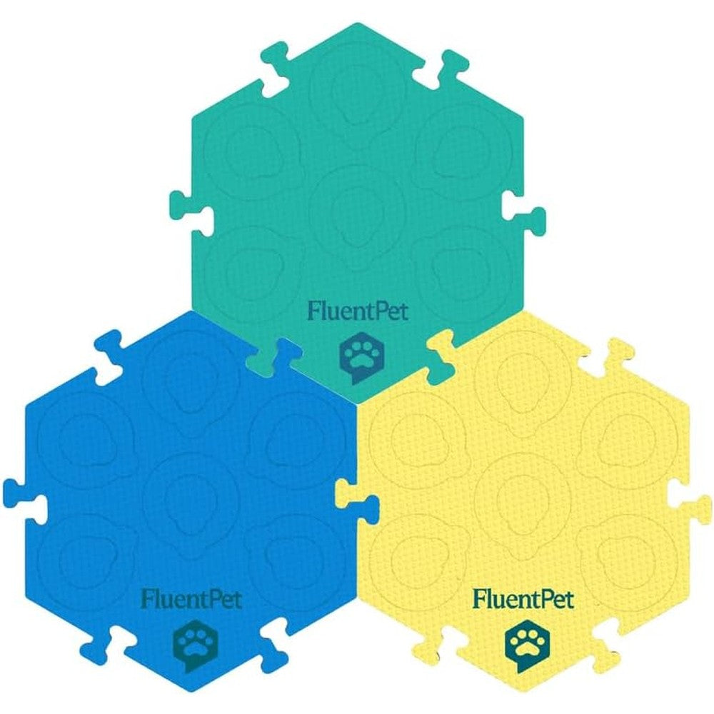 FluentPet Extra Large FlexTiles For Big And Small Buttons 3 Pack Durable Non Slip Pet Training Soundboard Mats