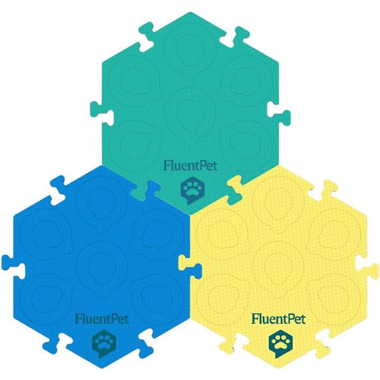 FluentPet Extra Large FlexTiles For Big And Small Buttons 3 Pack Durable Non Slip Pet Training Soundboard Mats