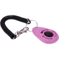 Jinshining Pink Dog Training Clicker With Easy Press Button Durable Pet Behavior Aids And Positive Reinforcement Obedience Accessories One Piece