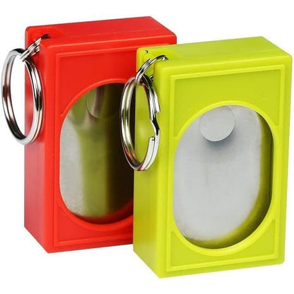 CRMADA Box Training Clickers For Dogs And Cats Positive Reinforcement Pet Obedience Training Tools Two Pack Red And Lime Green