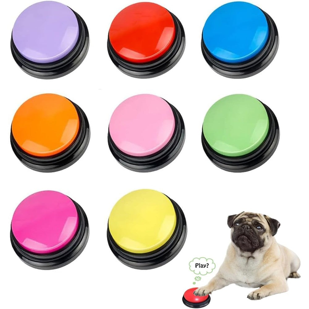 FINEST+ Voice Recording Button For Pet Communication And Training Recordable Buzzer Set For Dogs Cats And Puppies Eight Pieces