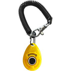 BONSO Dog Training Clicker With Adjustable Wrist Strap Positive Reinforcement Pet Training Clicker For Dogs Cats And Puppies Yellow