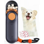 Clink Design 2-in-1 Puppy Essentials Dog Training Clicker And Treat Carrier In Durable Food Grade ABS Material Black And Orange