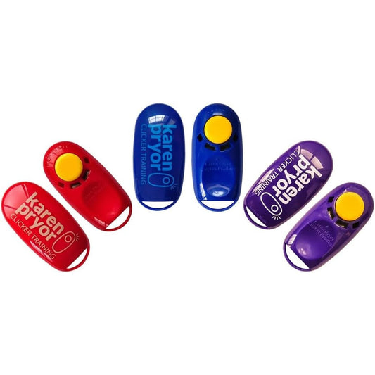 KPCT Karen Pryor i-Click Dog Training Clicker Sound Sensitive Friendly Omnidirectional Behavioral Aid Mixed Colors Pack Of 3