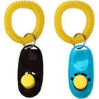 SunGrow Two Pack Dog Clicker For Training With Wrist Bands Multicolor Pet Behavior Aids For Puppy And Cat Two Inches