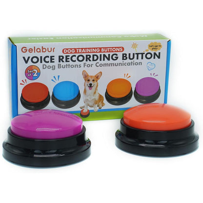 Gelabur Set Of 2 Dog Buttons For Communication Voice Recordable Buttons For Classroom And Pet Training Talking Buttons Starter Set