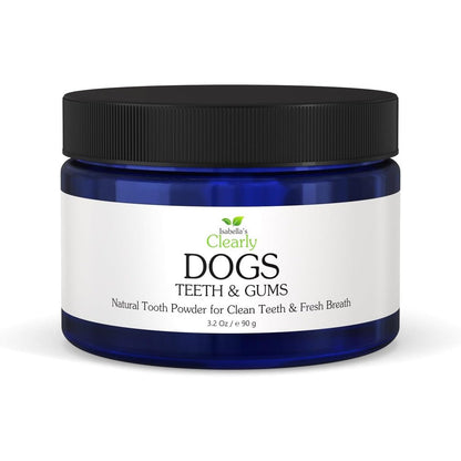 Isabella's Clearly Teeth And Gums For Dogs Natural Tooth Cleaning Powder Vegan No Rinse Dental Care For Pets 3.2 Ounces