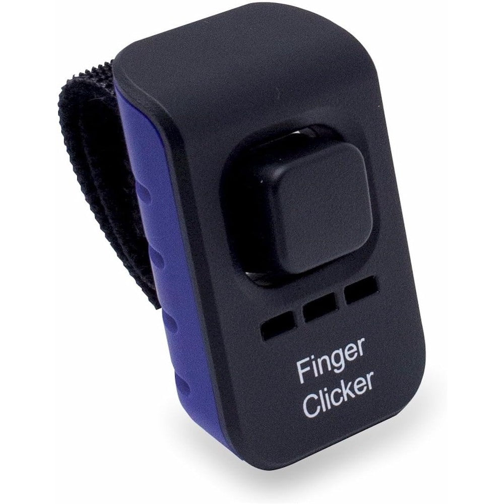 Educator Dog Training Finger Clicker With Audible Sound For Positive Reinforcement Behavior And Obedience Pet Trainer Blue Variant
