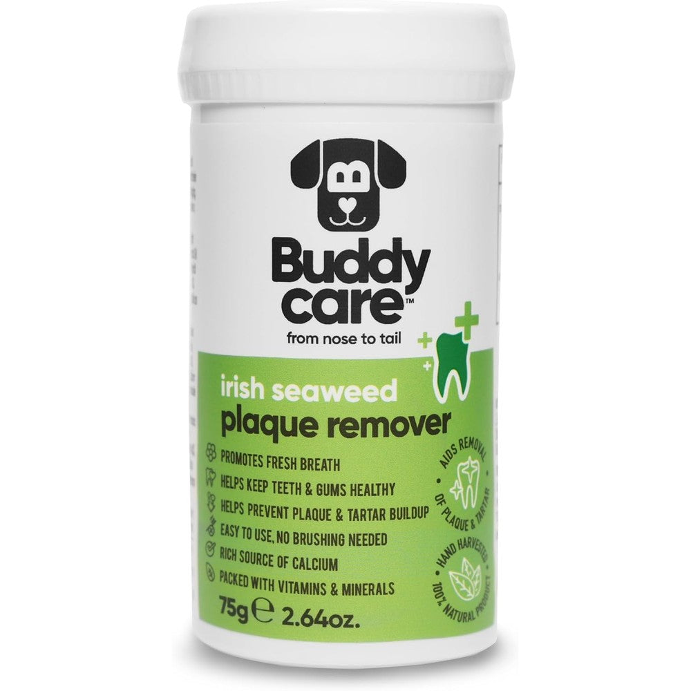 Buddycare Irish Seaweed Plaque Remover And Pet Breath Freshener Powder For Dogs And Cats Natural Tartar Dental Care Supplement Three Ounce