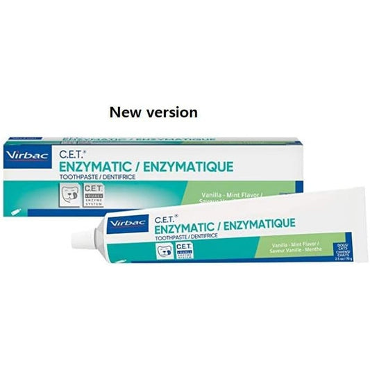 Virbac C.E.T. Enzymatic Toothpaste For Dogs And Cats Vanilla Mint Flavor 70 Gram