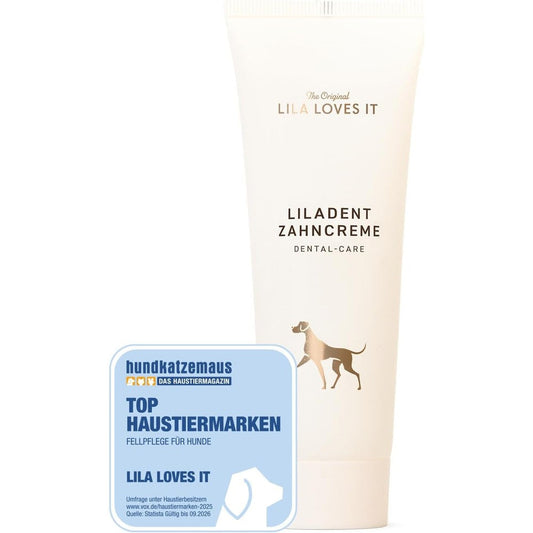 Lila Loves It Liladent Mineral Dental Care Toothpaste For Dogs With Coconut Oil Turmeric And Papaya Extract 75 Milliliters