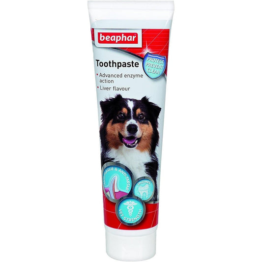 Beaphar Toothpaste For Dogs And Cats With Advanced Enzyme Action For Tartar And Plaque Control Liver Flavoured Dental Care 100 Grams