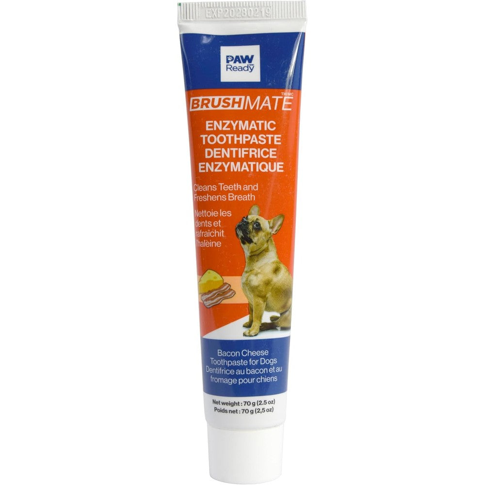 Paw Ready Doggy Breath To Doggy Fresh Enzymatic Dog Toothpaste Clinical Care Puppy Safe Bacon Cheese Flavor 1 Pack 70 Grams
