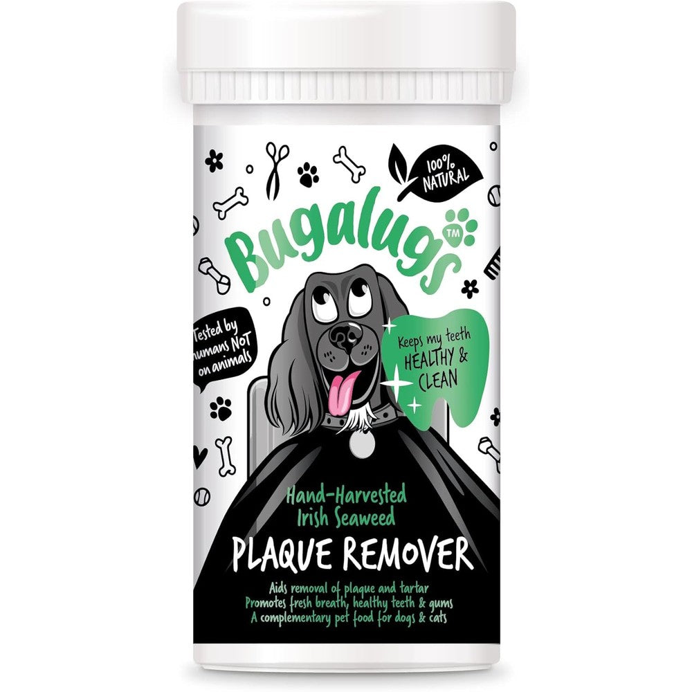 Bugalugs Plaque Off Remover For Dogs And Cats 70 Grams 100 Percent Natural Irish Seaweed Powder For Teeth Tartar And Bad Breath Support