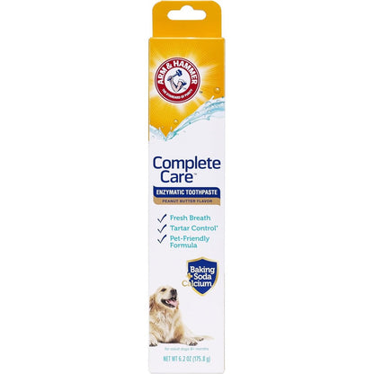Arm And Hammer Complete Care Enzymatic Dog Toothpaste Baking Soda And Calcium Formula Peanut Butter Flavor Six Point Two Ounces