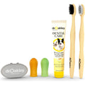 Dr. Oakley Dental Toothbrush Kit For Dogs And Cats With Enzymatic Toothpaste Chicken Flavor And Eco Friendly Bamboo Brushes 70 Grams